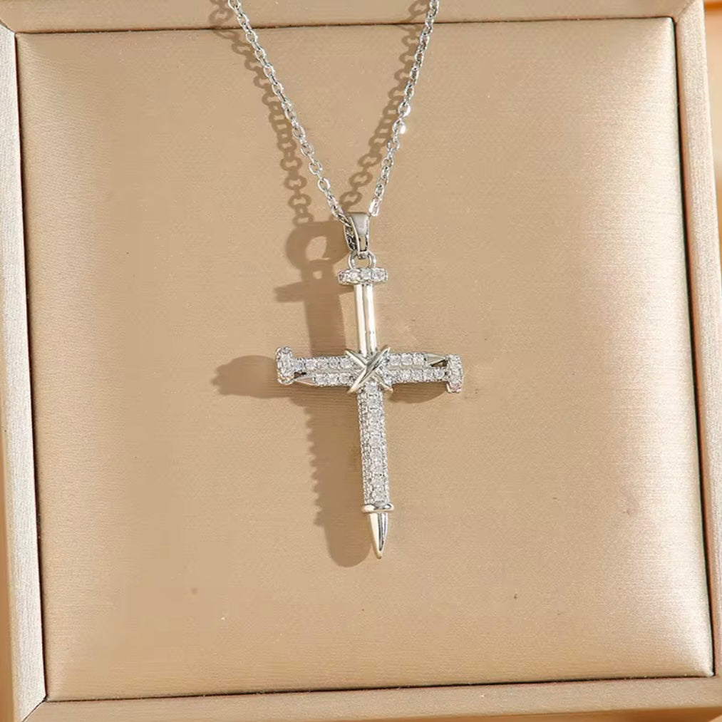 💎 Colier Guardian Cross - Gold/Silver