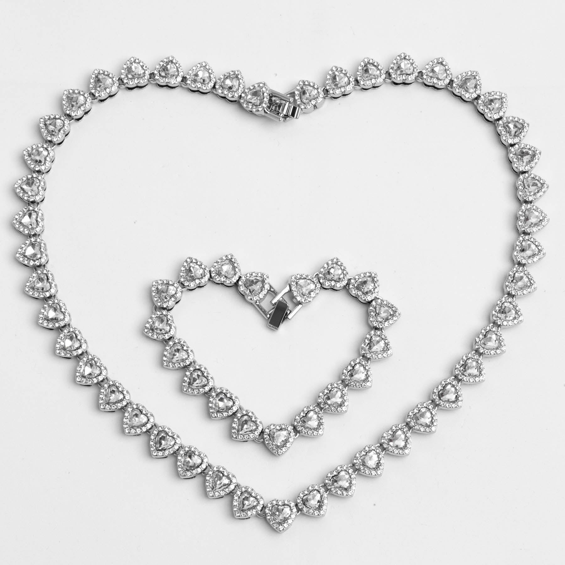 🤍 Set Heart – Colier și Brățară