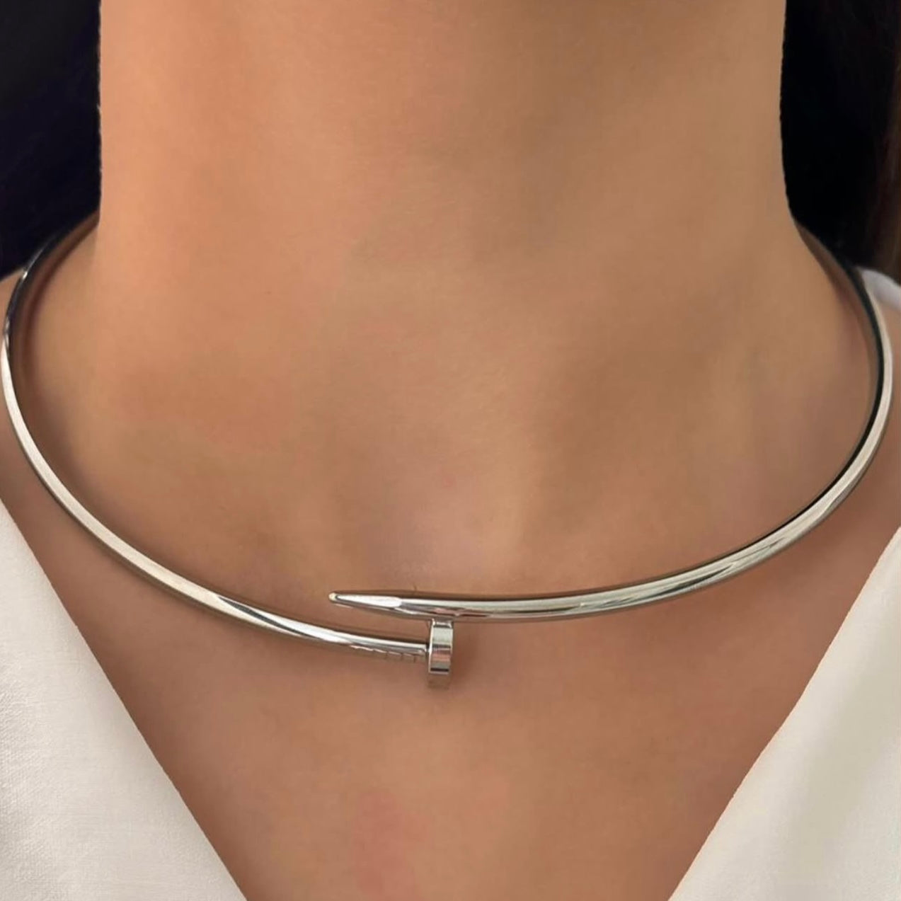💥 Colier Cui Silver Fix – Stil urban