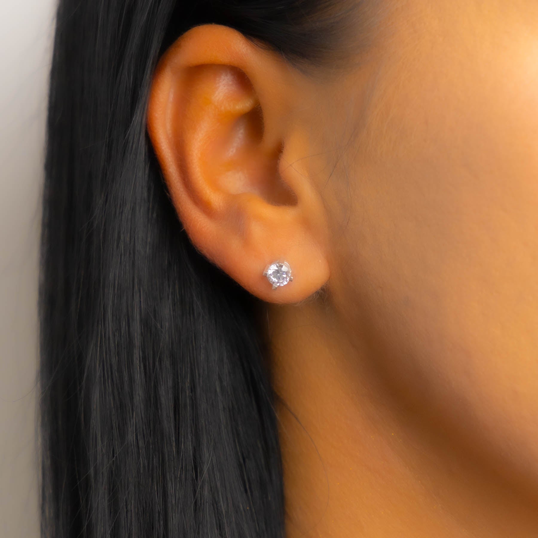 Cercei Square Tennis din Argint