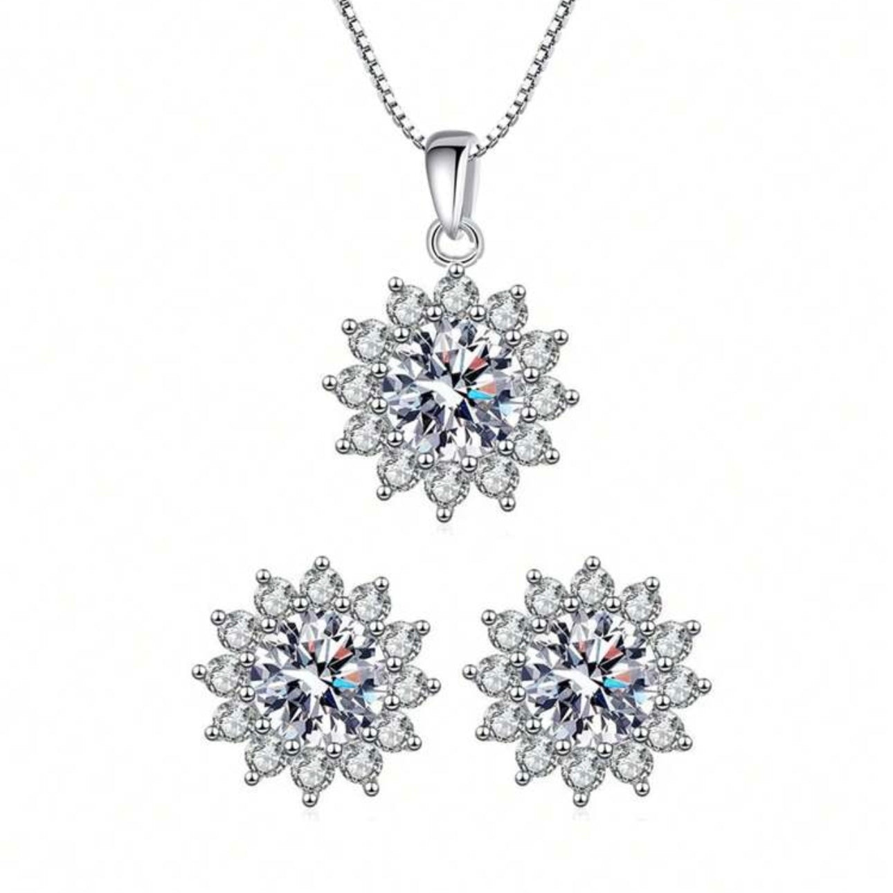 ✨ Setul Energiei – Argint & Moissanit