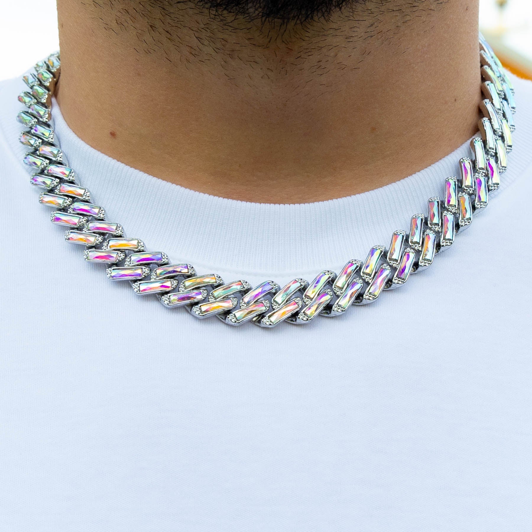 🔵 Colier Cuban Indigo – Unisex Statement