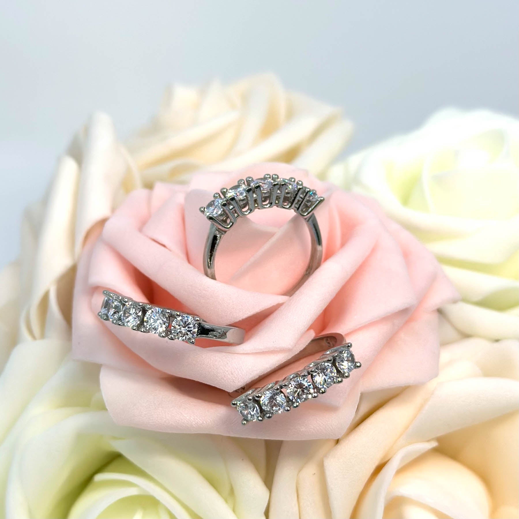 Inel 5 Diamonds Argint