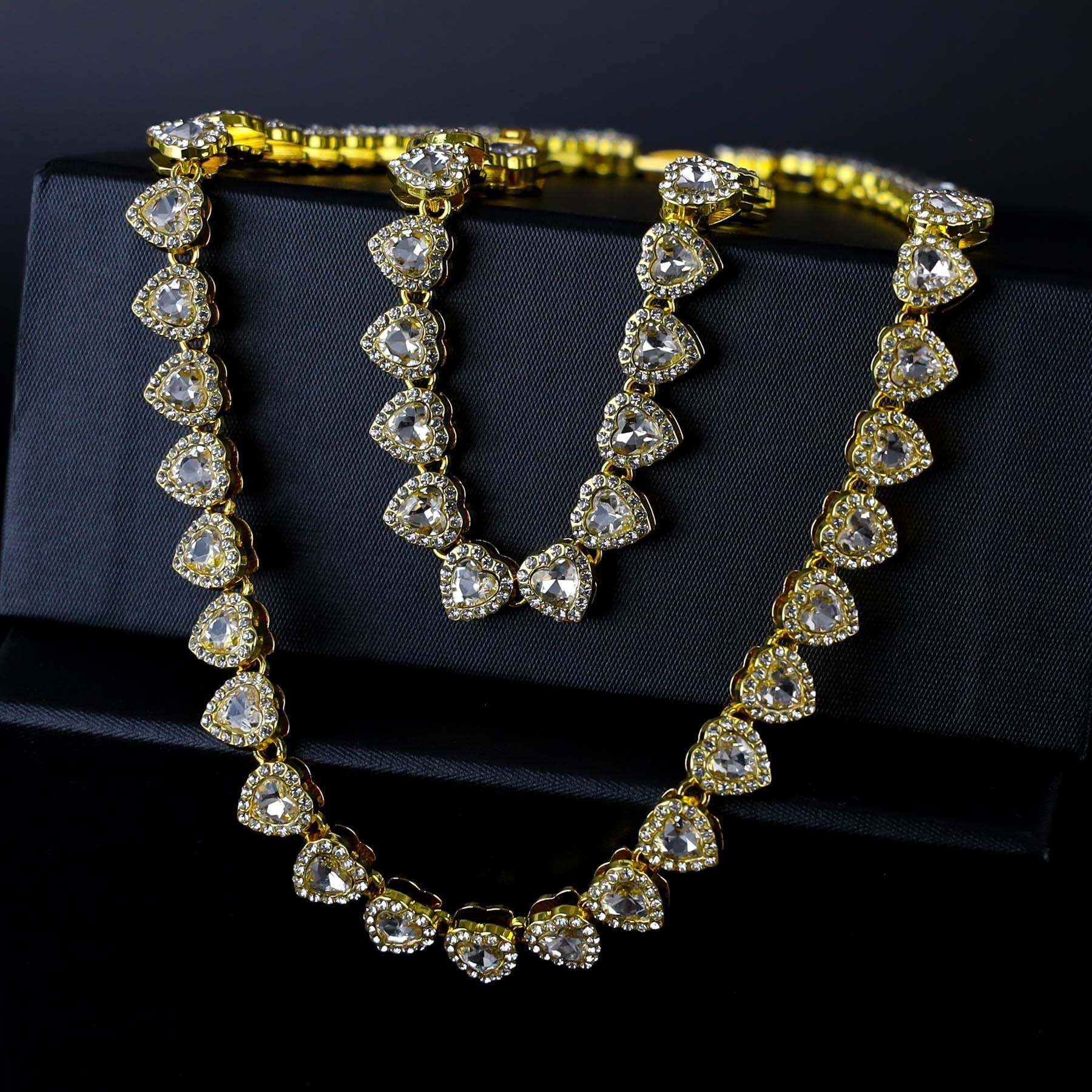 💛 Set Heart Gold – Colier și Brățară