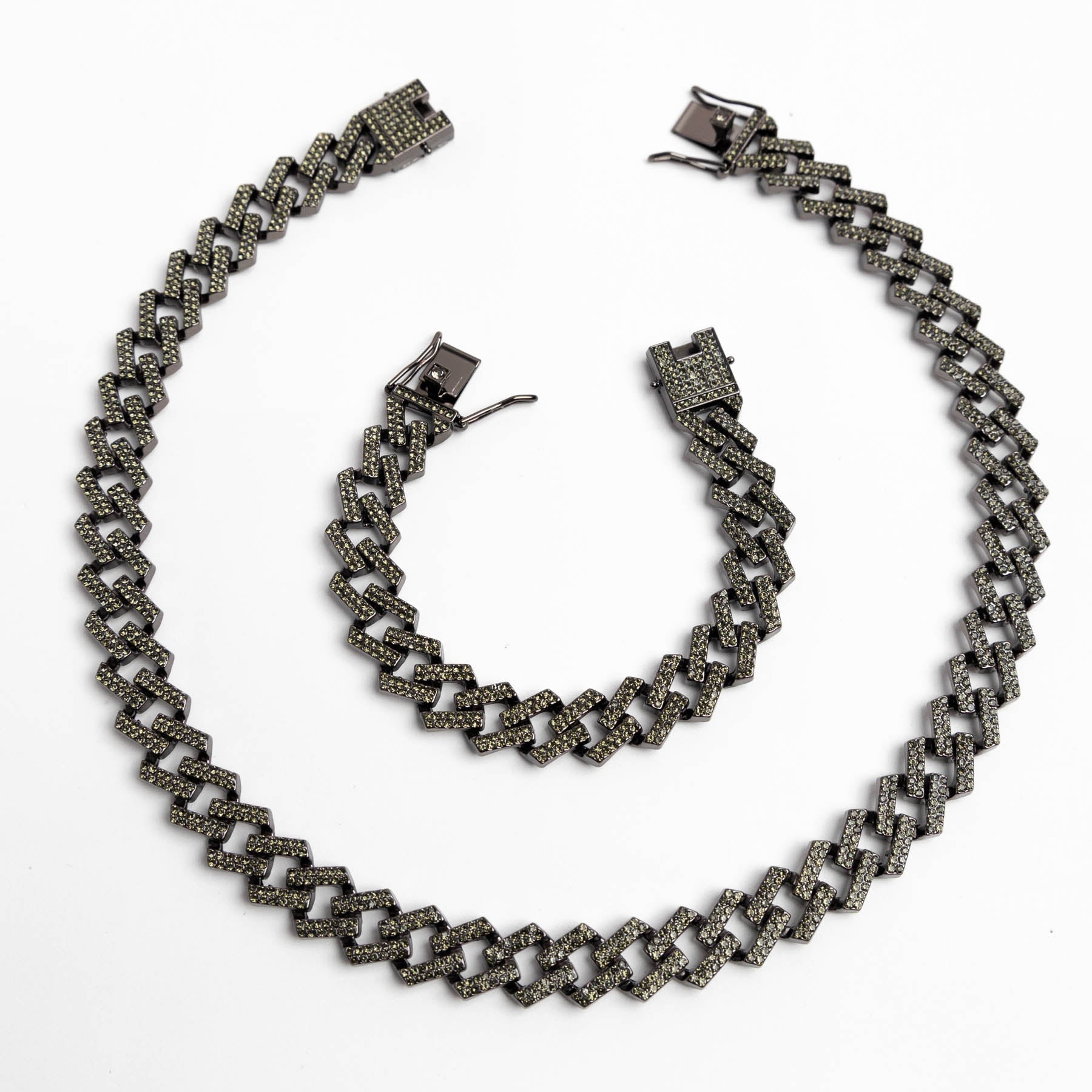 Set Cuban Black - Bratara&Colier