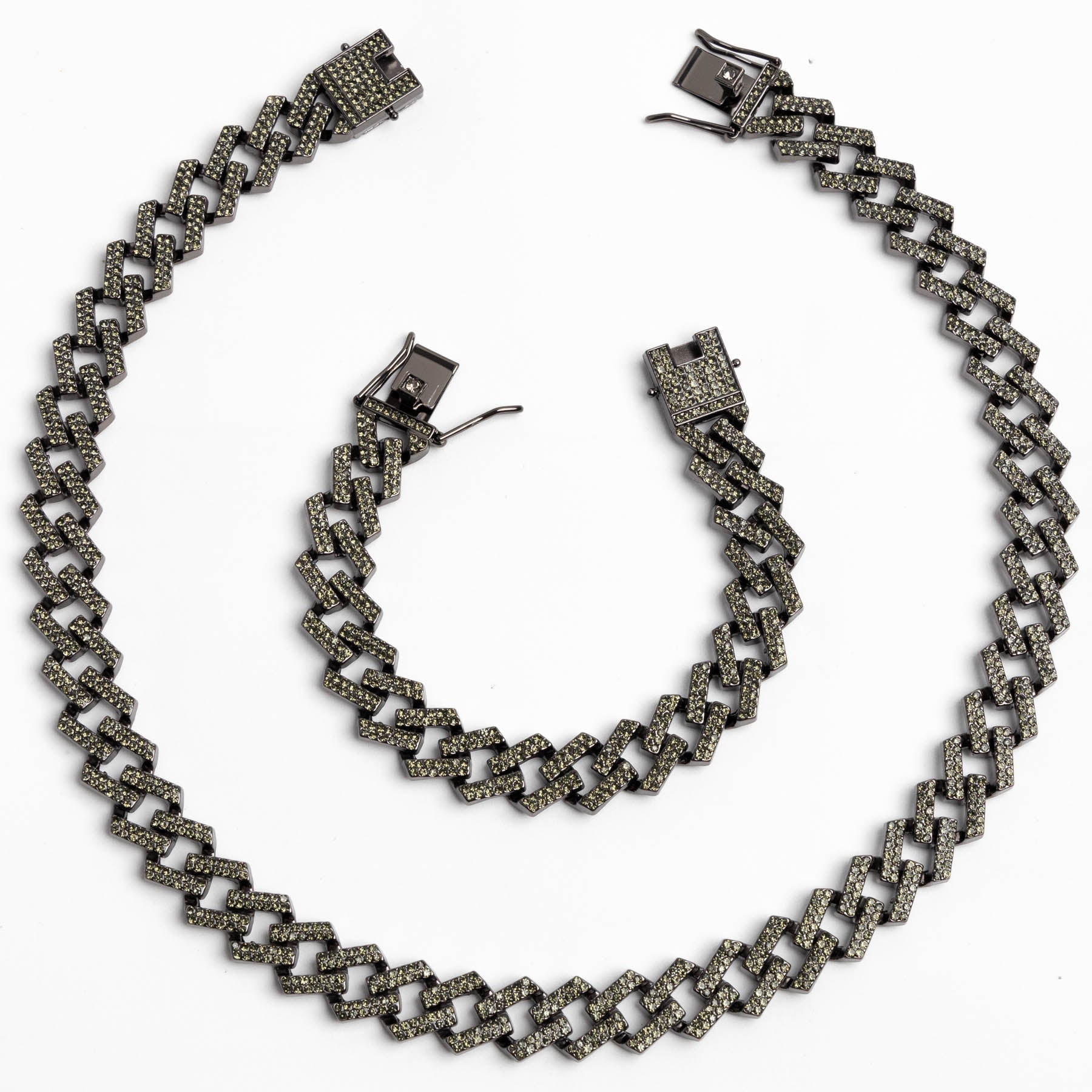 🖤 Set Cuban Black – Colier și Brățară Unisex