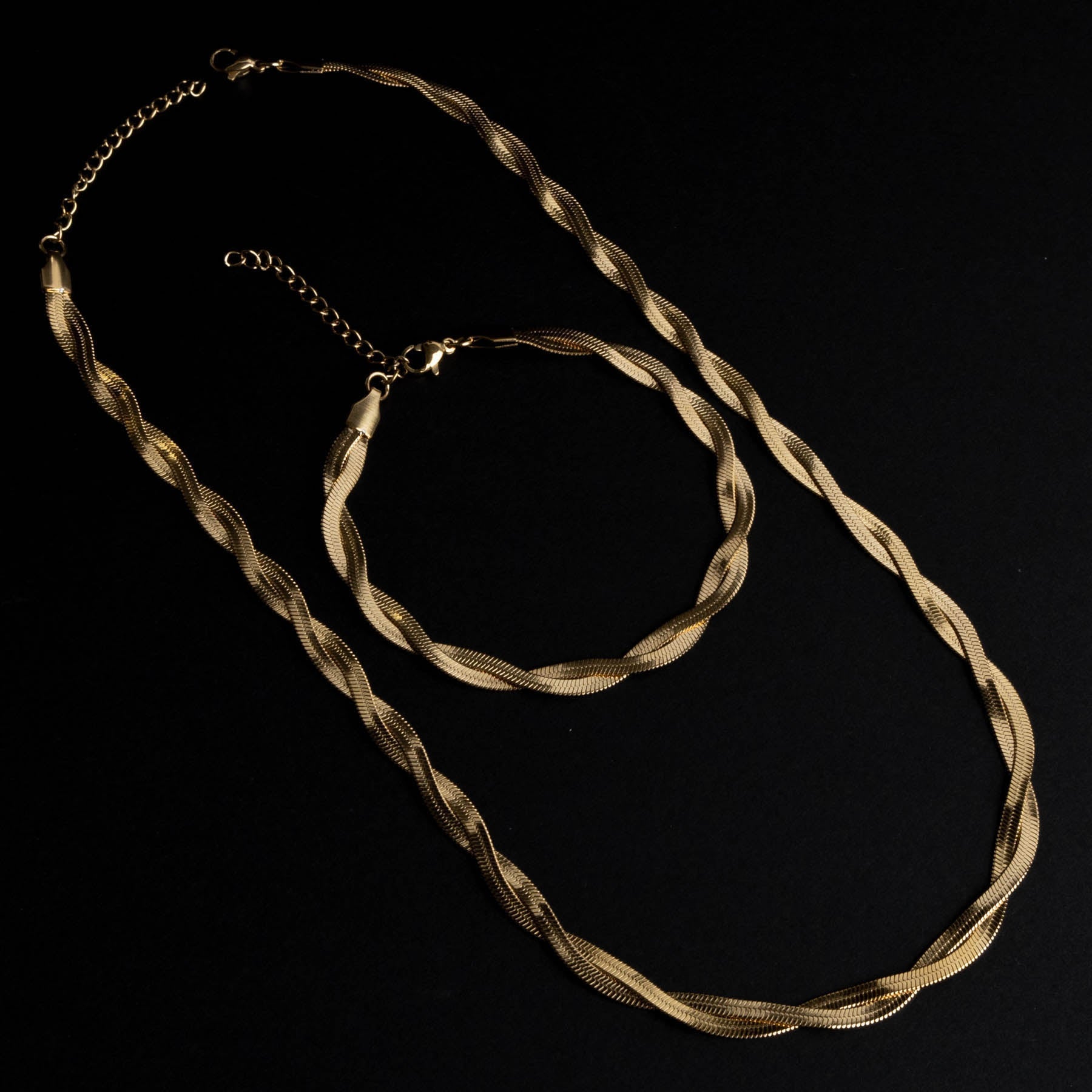 🐍 Set Snake Dublu: Colier și Brățară Unisex ✨