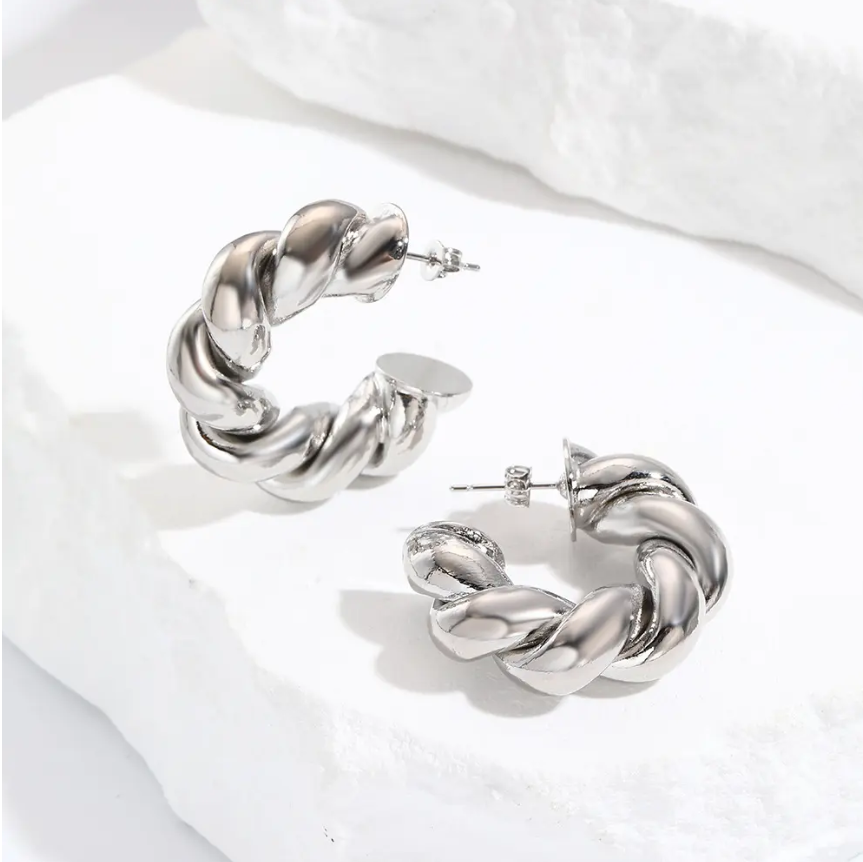 Cercei Twist Silver&Gold