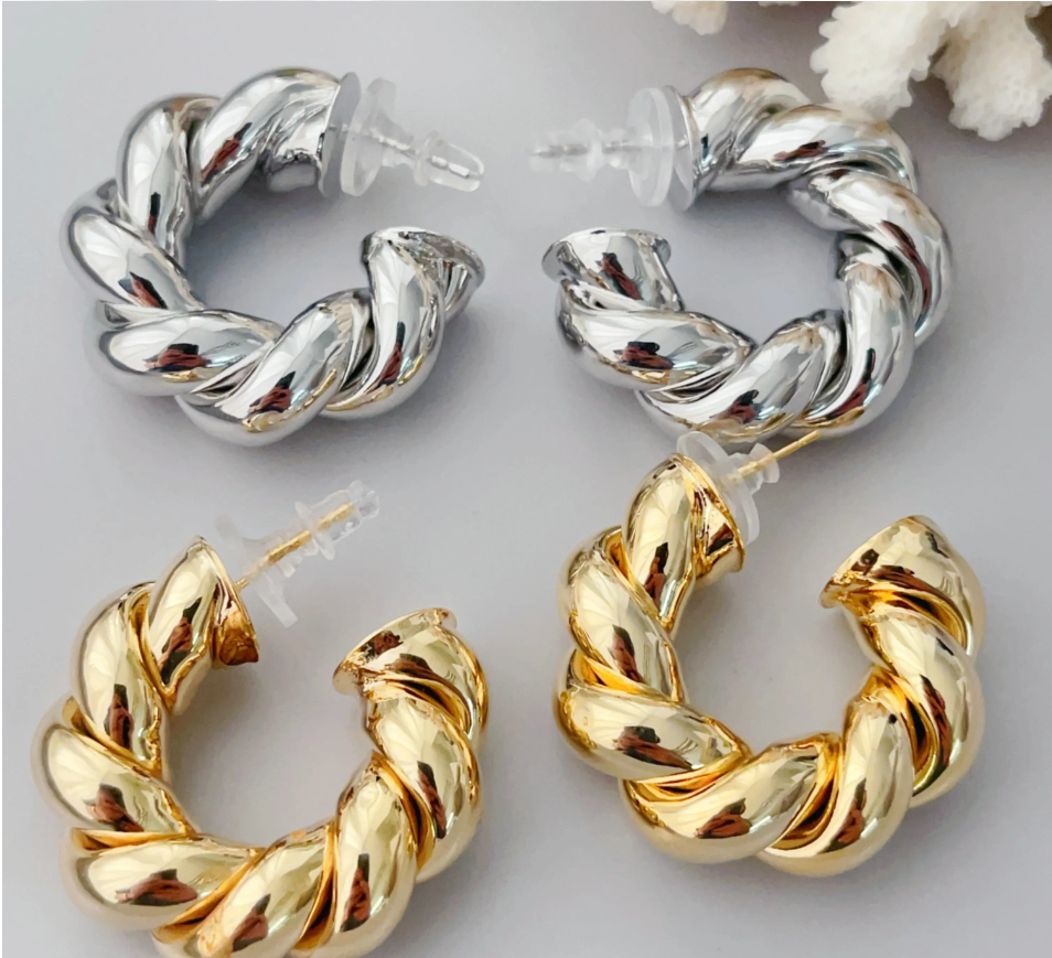Cercei Twist Silver&Gold