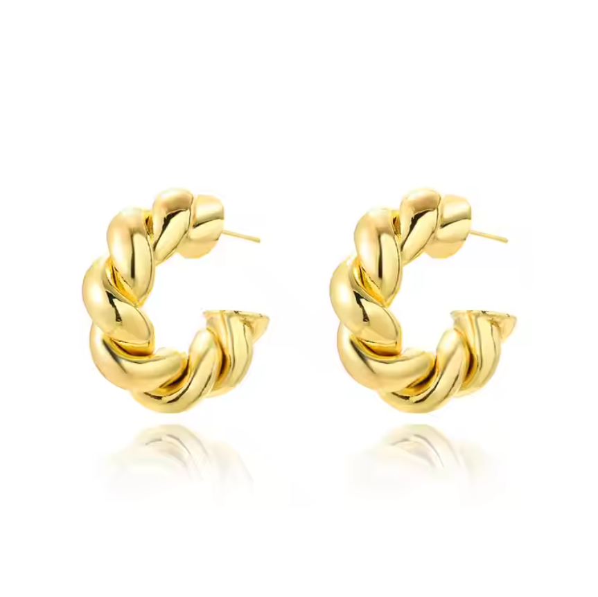 Cercei Twist Silver&Gold