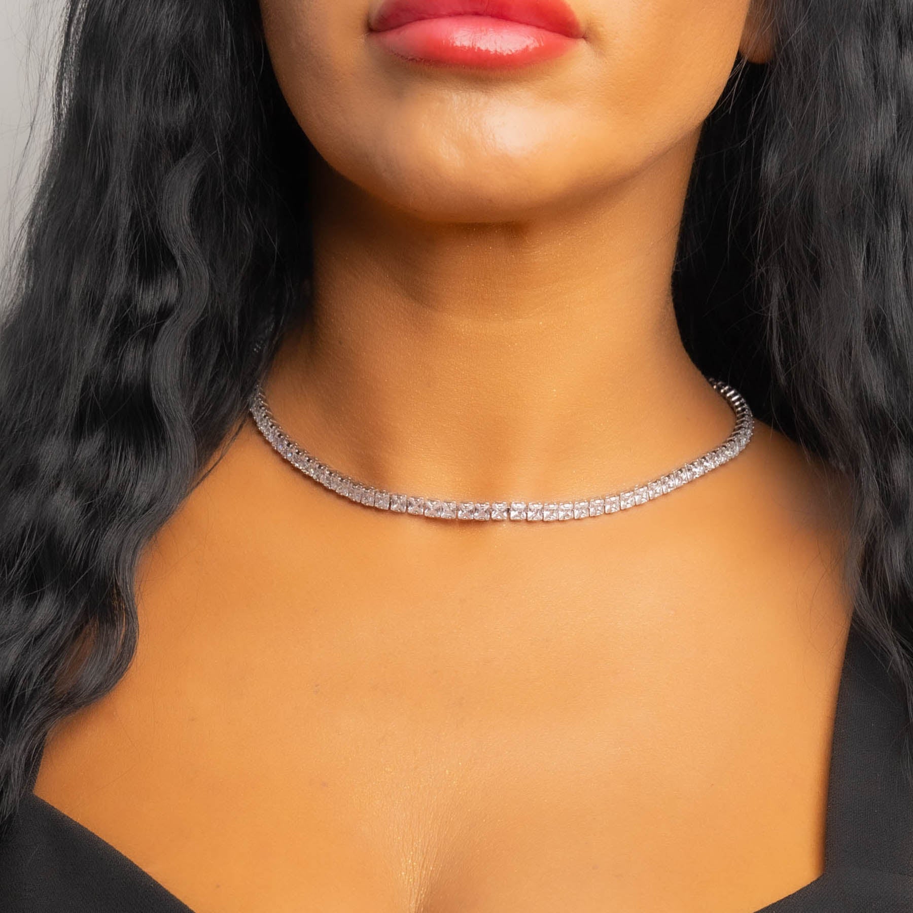 💎 Colier Tennis 42cm din Oțel Inoxidabil