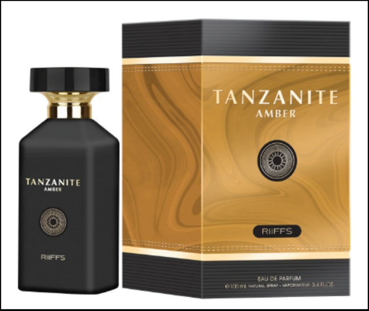 💙 Tanzanite Amber – Misterul în Note Orientale 100ml | Extrait de Parfum pentru Bărbați