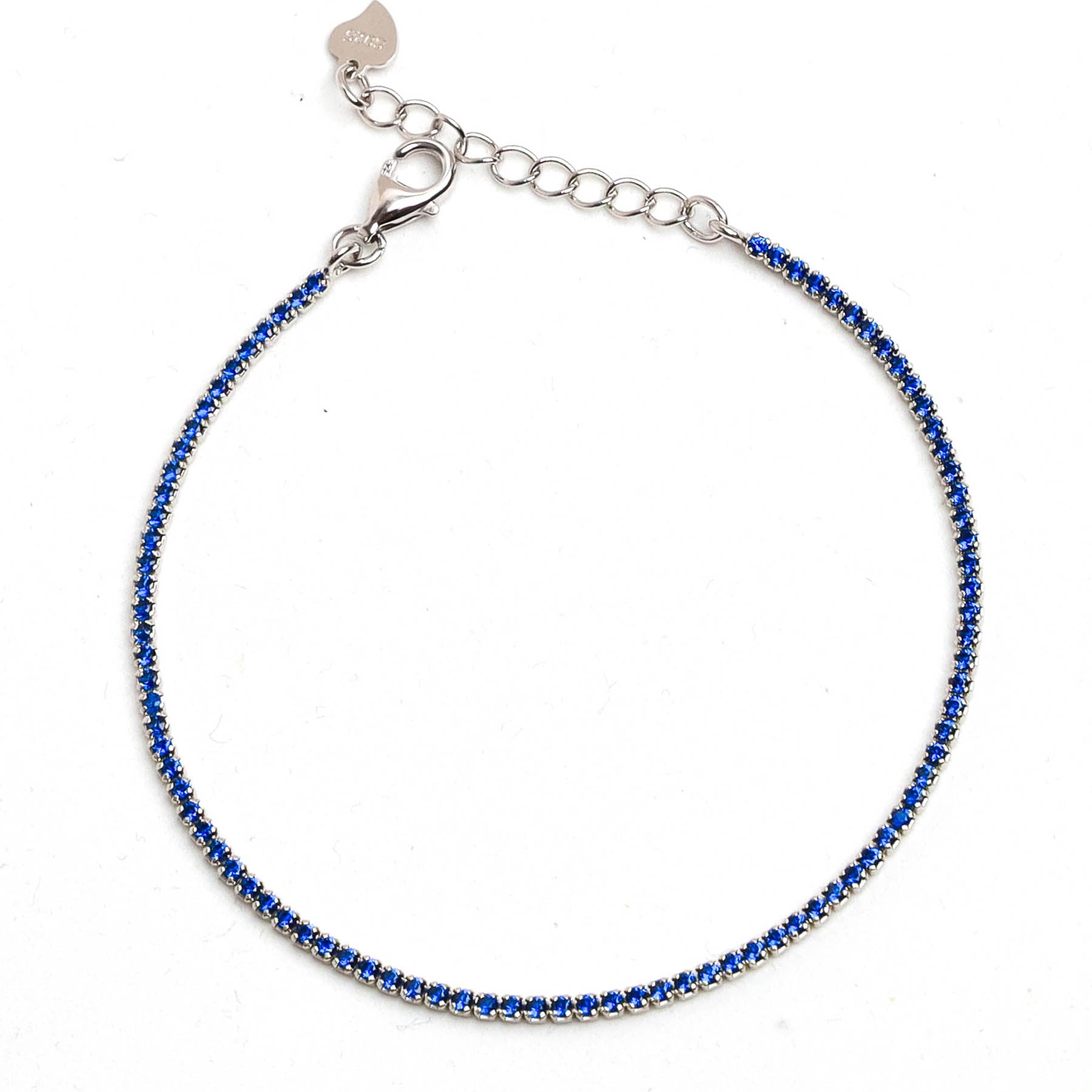 Bratara Tennis 925 cu Piatra Albastra