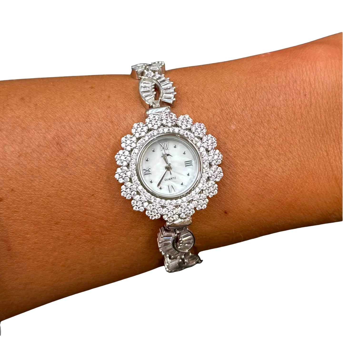 Ceas Petal Aurora din Argint 925 cu Cristale Zirconia 💎