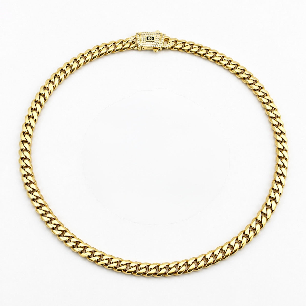 Colier Cuban Monaco 6MM placat cu Aur de 14K