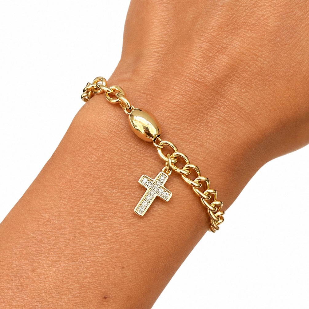 Brățara Cross – Placată cu Aur 18K