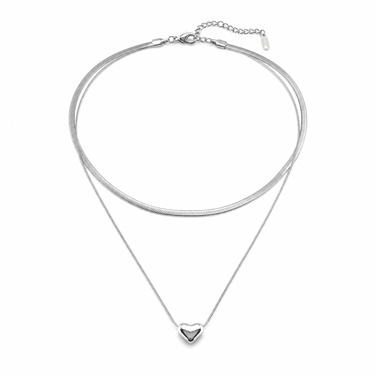 Colier Dublu Silver - Otel Inoxidabil