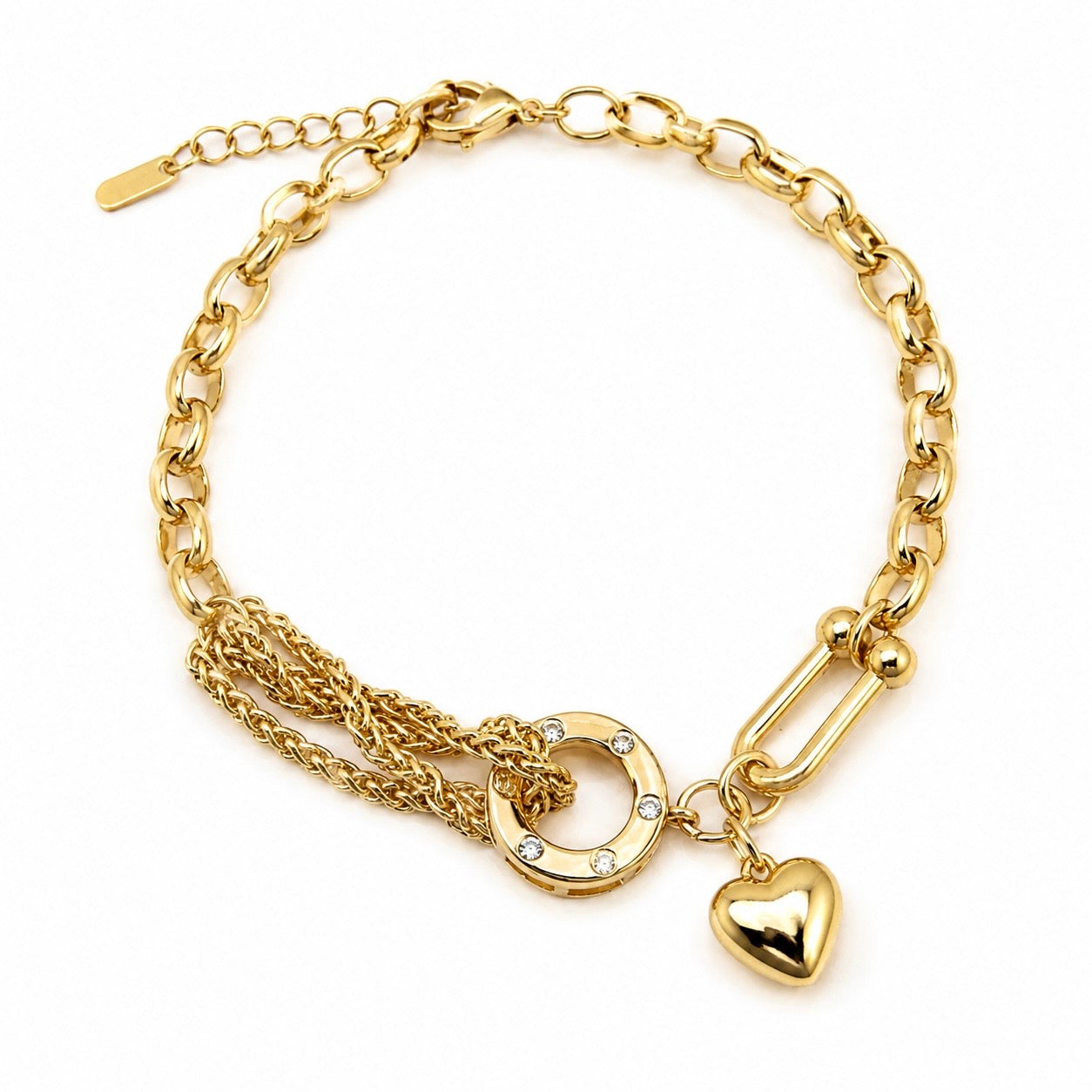 Brățara Love Charm – Placată cu Aur 18K