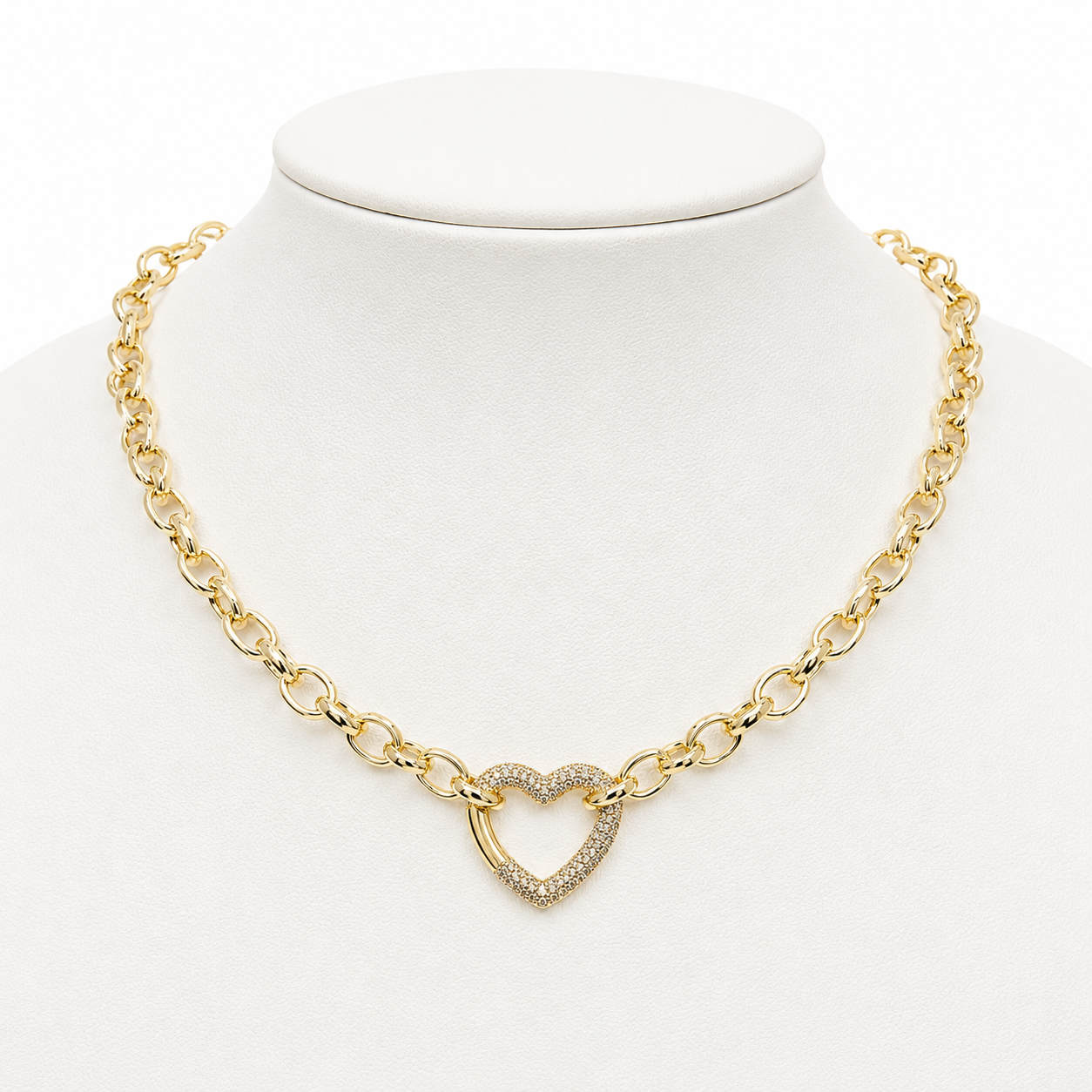 Colierul Queen Heart placat cu Aur