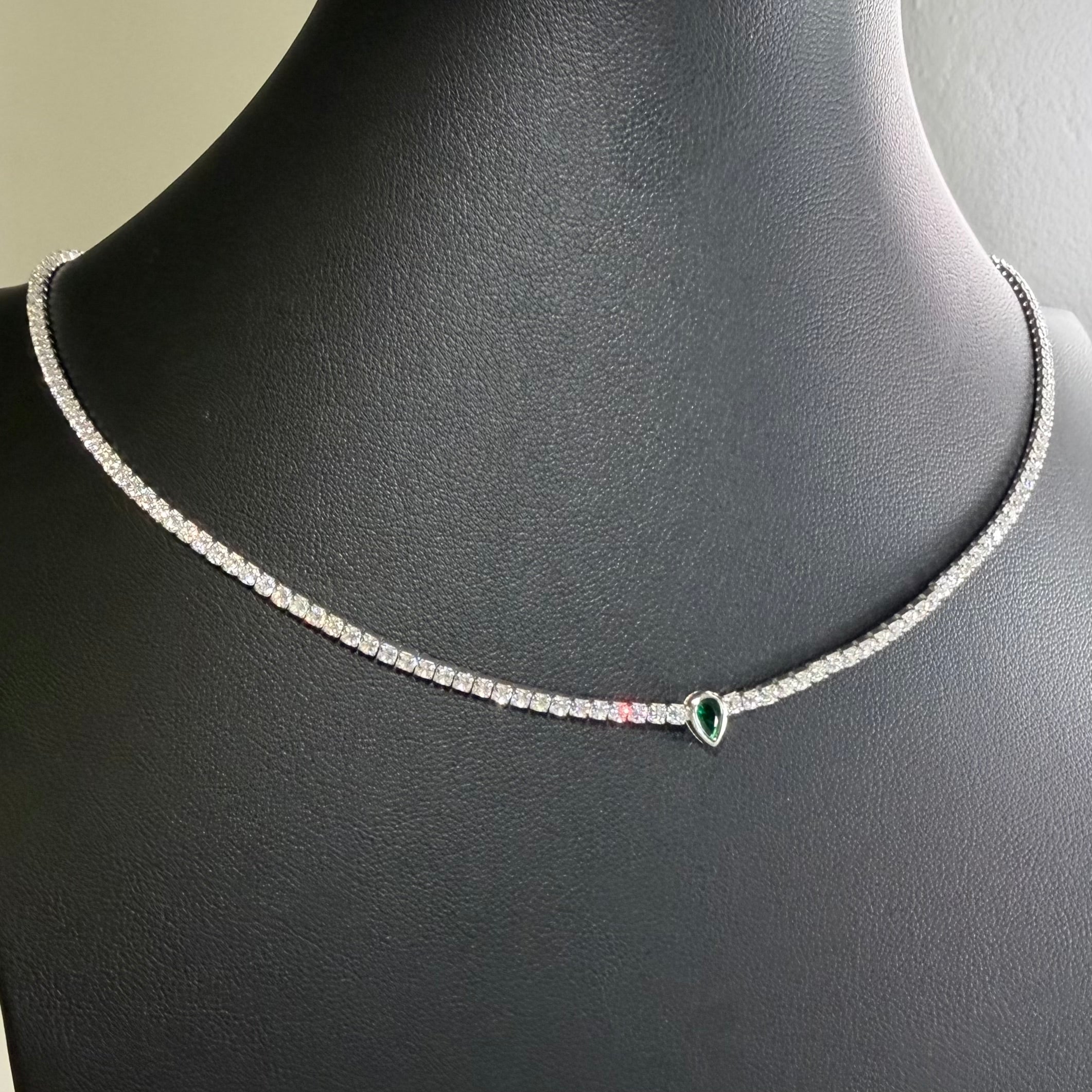 💎 Colier Tip Tennis din Argint 925 cu Zirconia și Accent Picătură