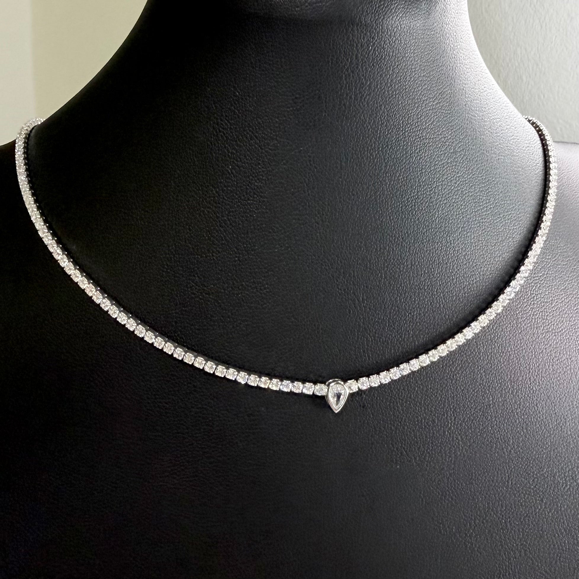 💎 Colier Tip Tennis din Argint 925 cu Zirconia și Accent Picătură