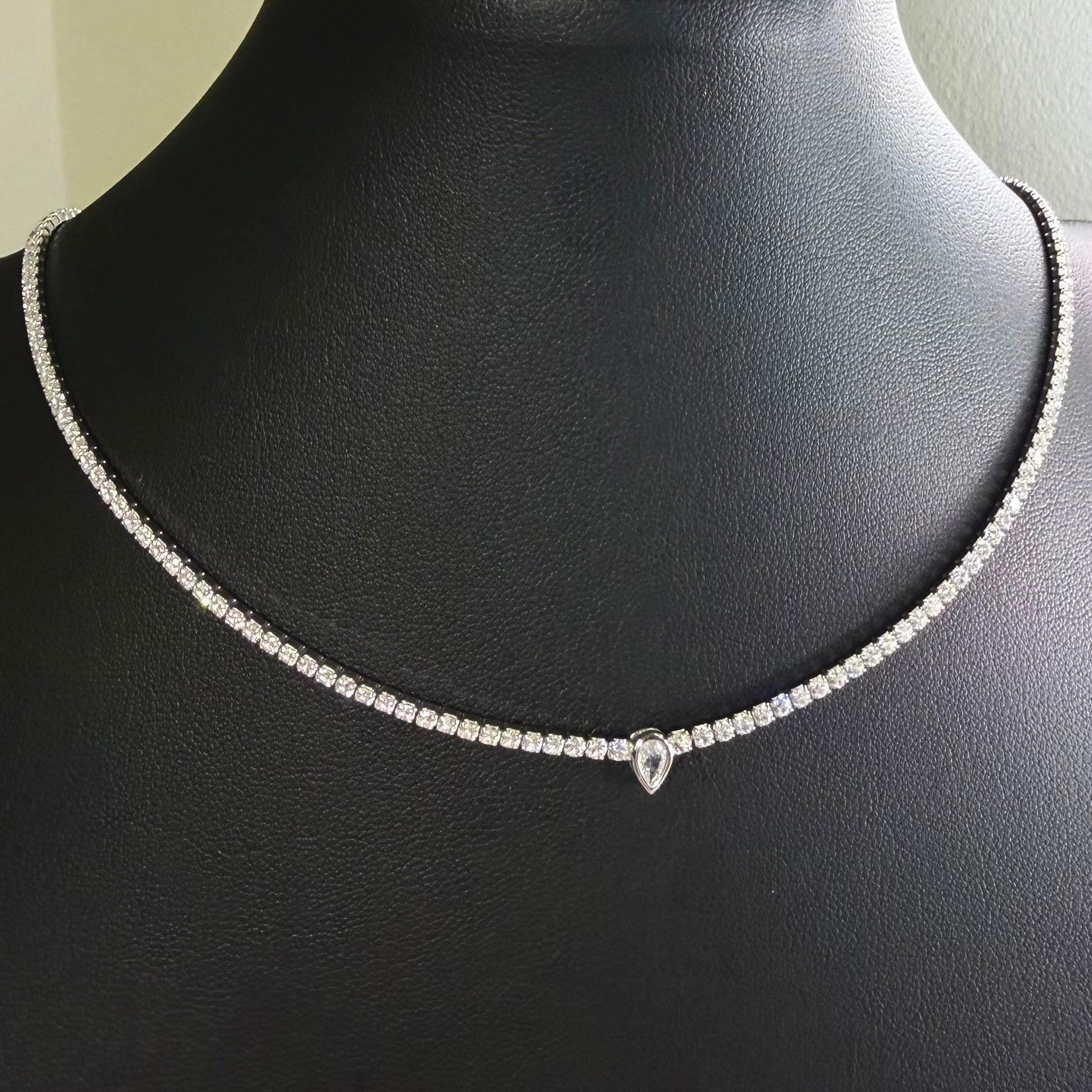 💎 Colier Tip Tennis din Argint 925 cu Zirconia și Accent Picătură