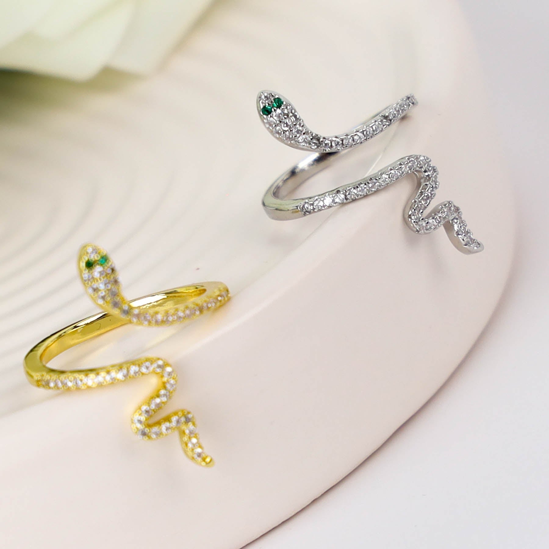 Inel Snake Silver/Gold