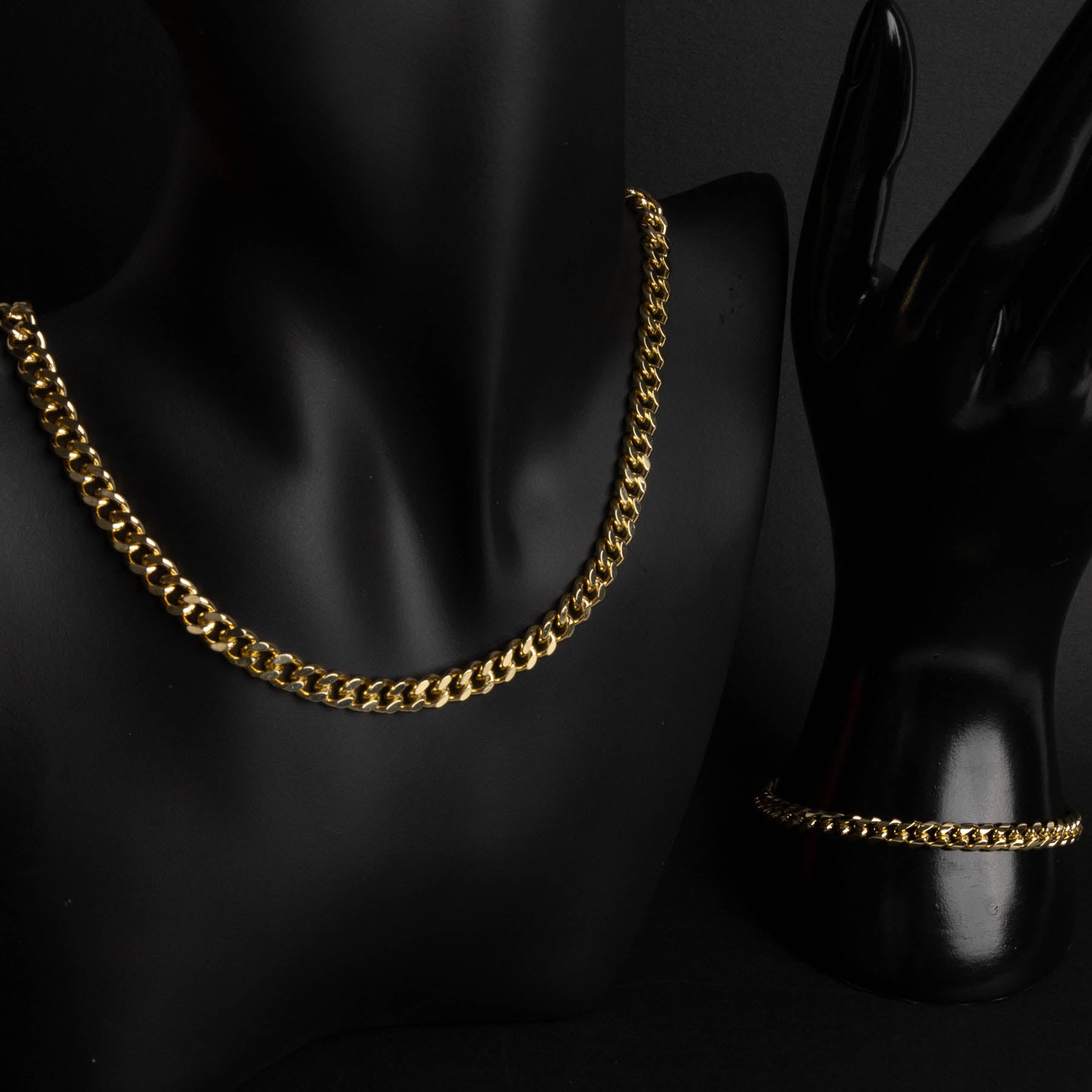 💥 Set Gold Cuban – Colier și Brățară Unisex