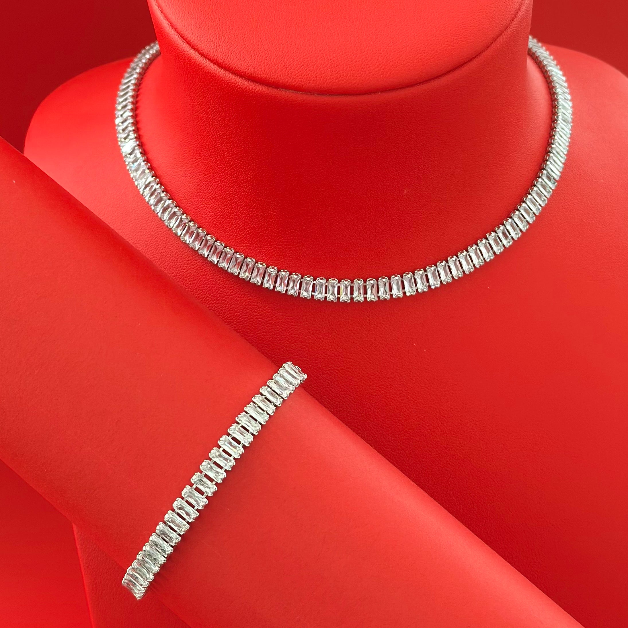 💎 Set Long Tennis – Colier și Brățară