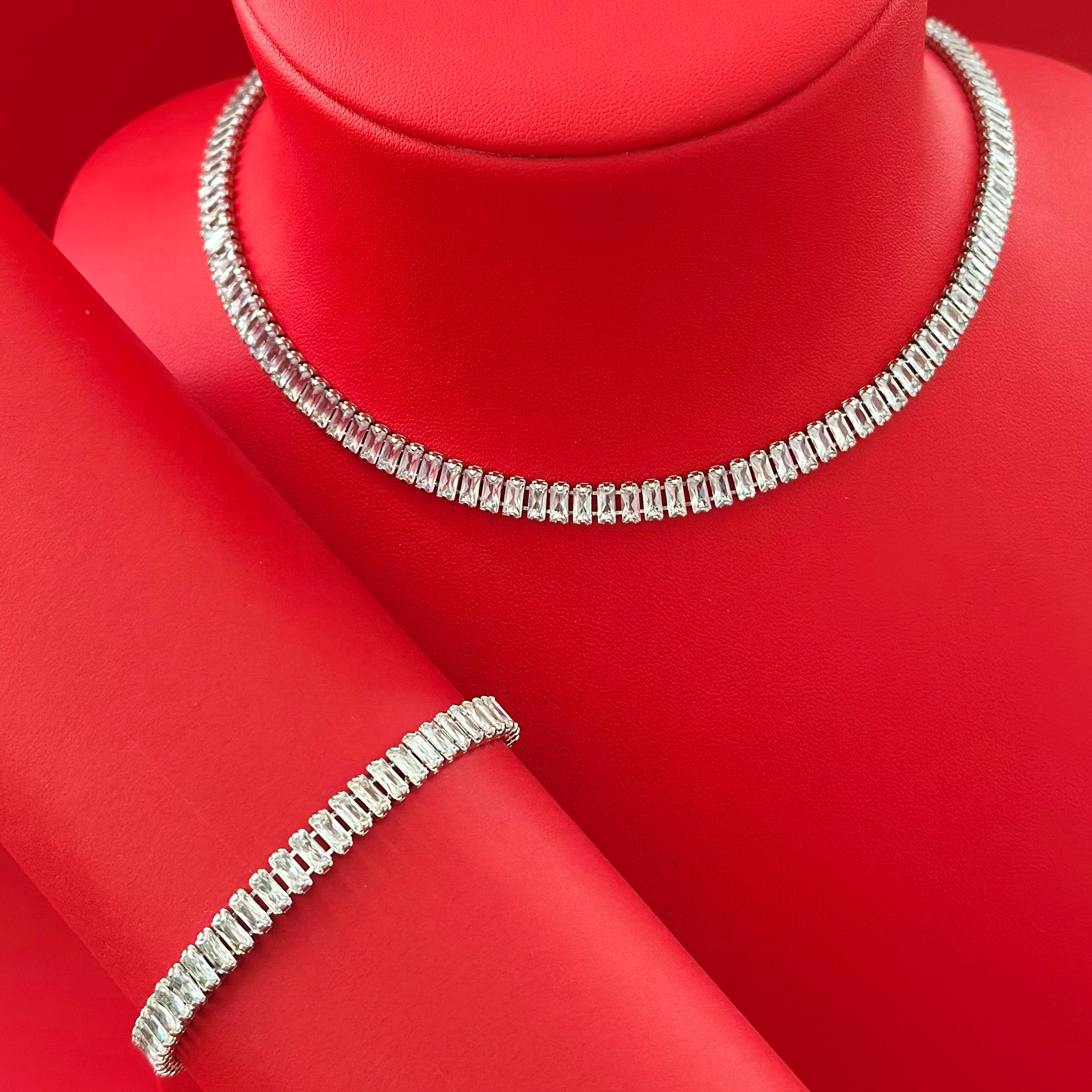 💎 Set Long Tennis – Colier și Brățară