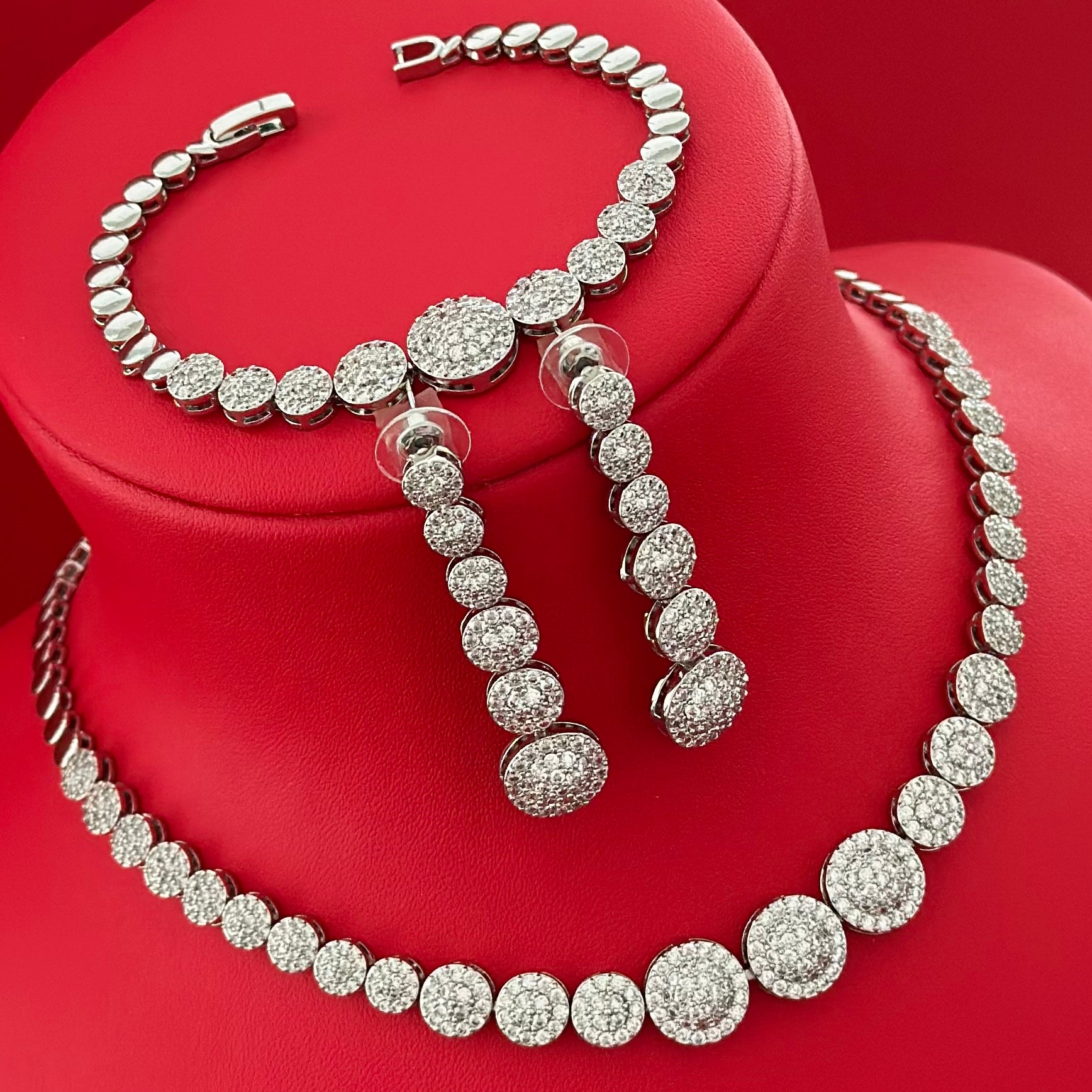 🩶 ✨ Set Diamond Queen – Silver