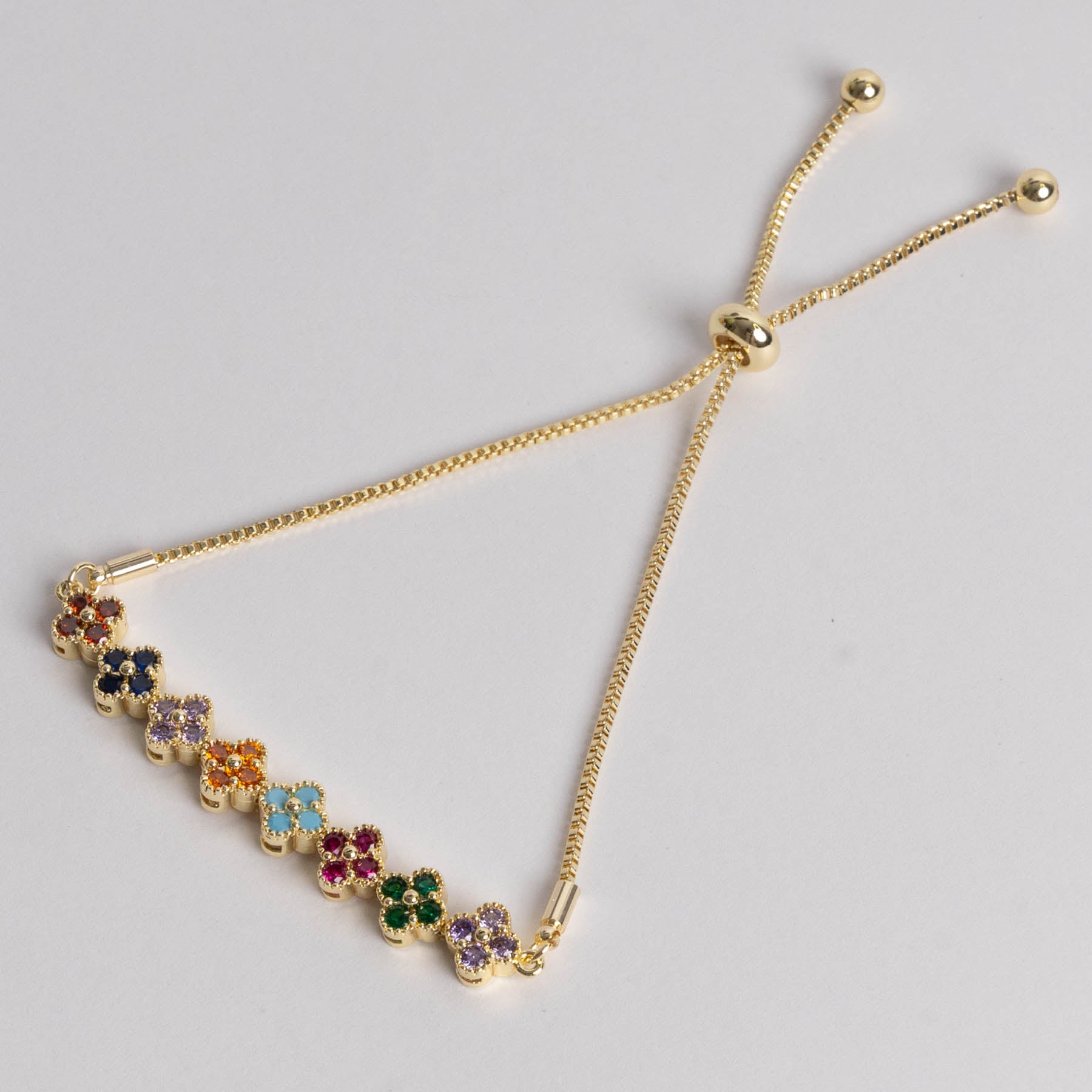 🌸 Brățară Tip Șnur Flower Gold – Delicatețe și Culoare într-o Bijuterie Unică