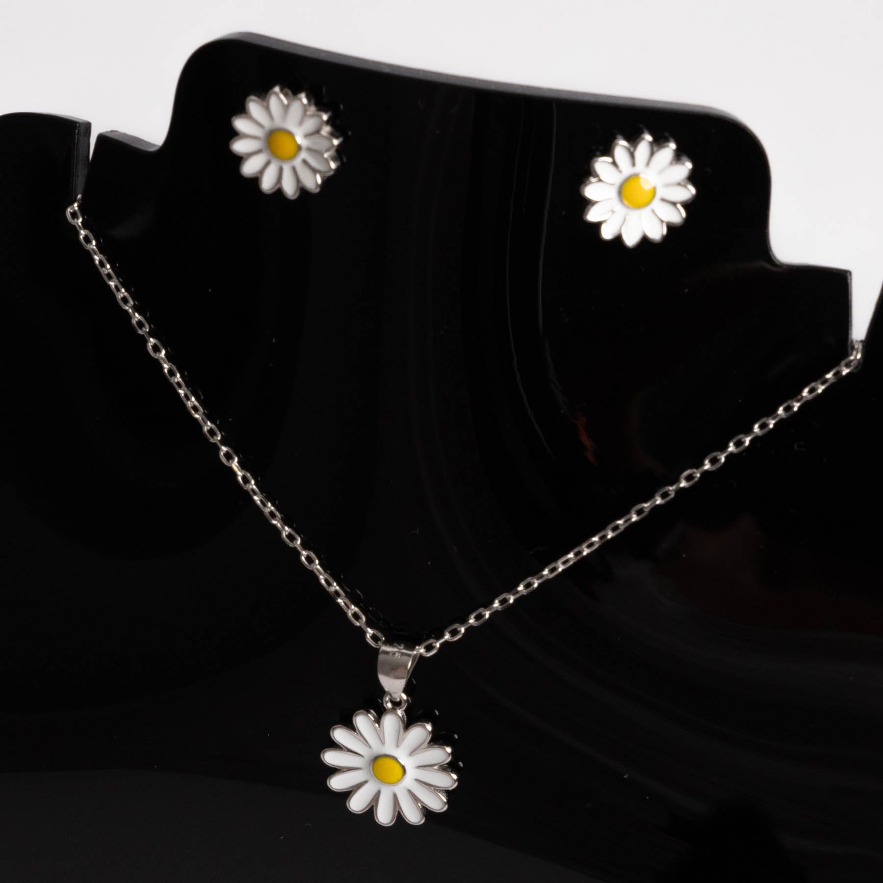 🌼 Set Floare de Soare din Argint 925