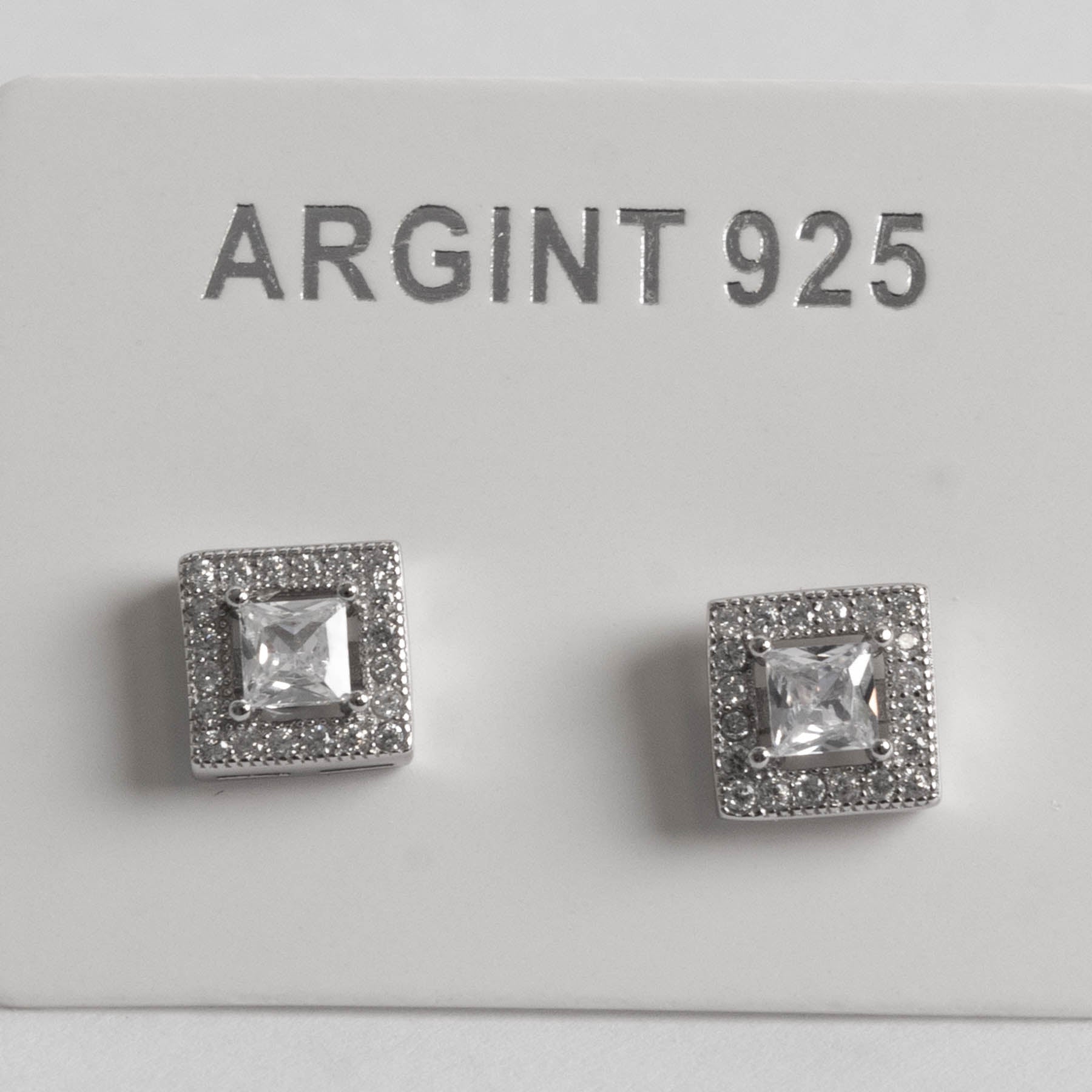 🔳 Cercei Royal Square din Argint 925