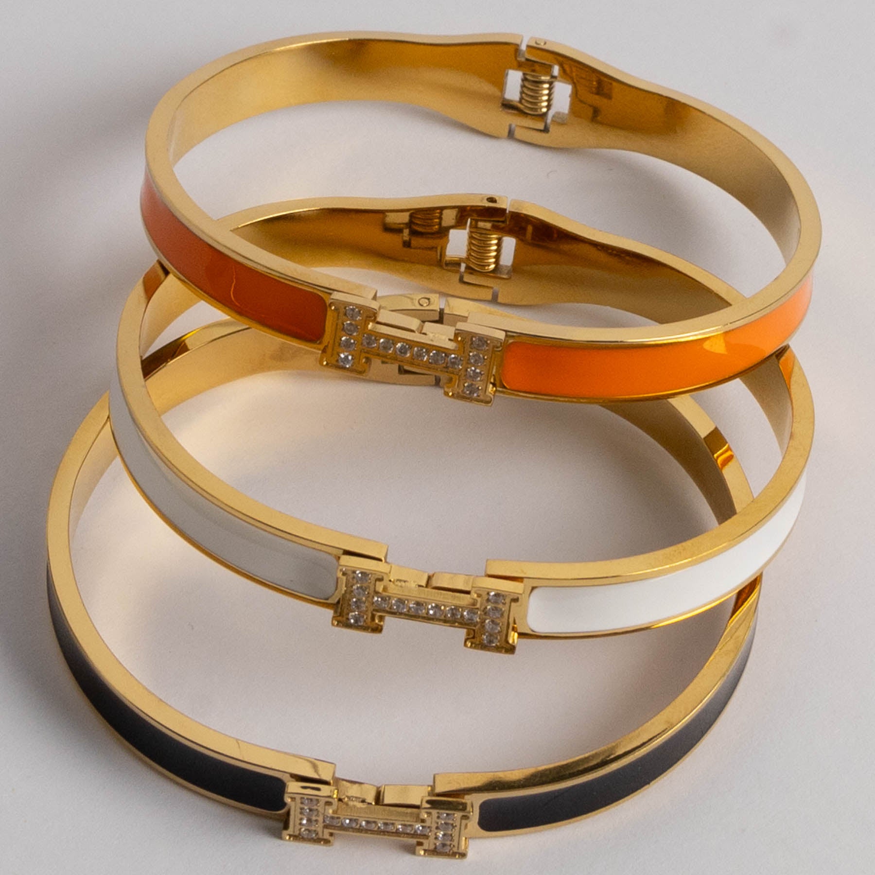 Bratara H Orange/White/Black