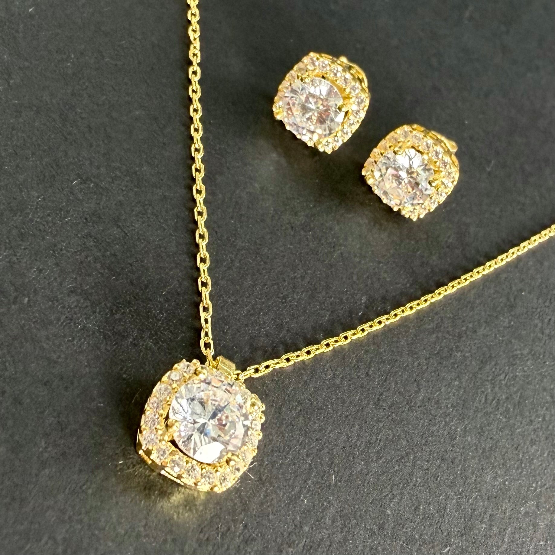 Set Bijuterii din Argint 925 Placat cu Aur