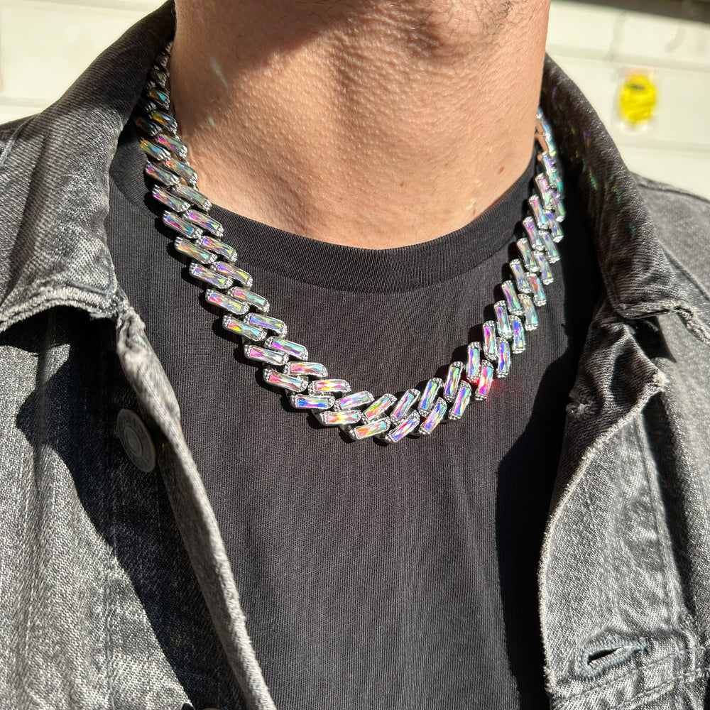 🔵 Colier Cuban Indigo – Unisex Statement