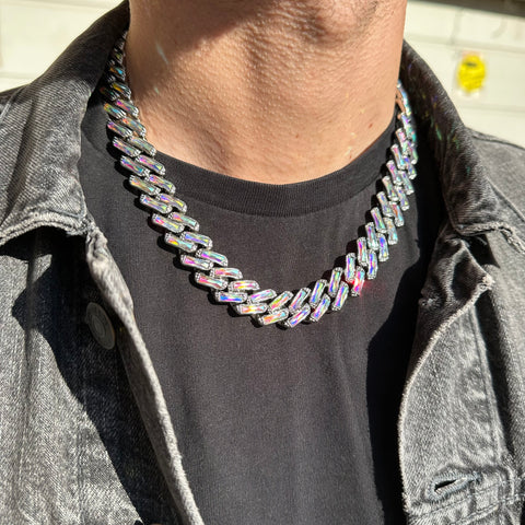 🔵 Colier Cuban Indigo – Unisex Statement