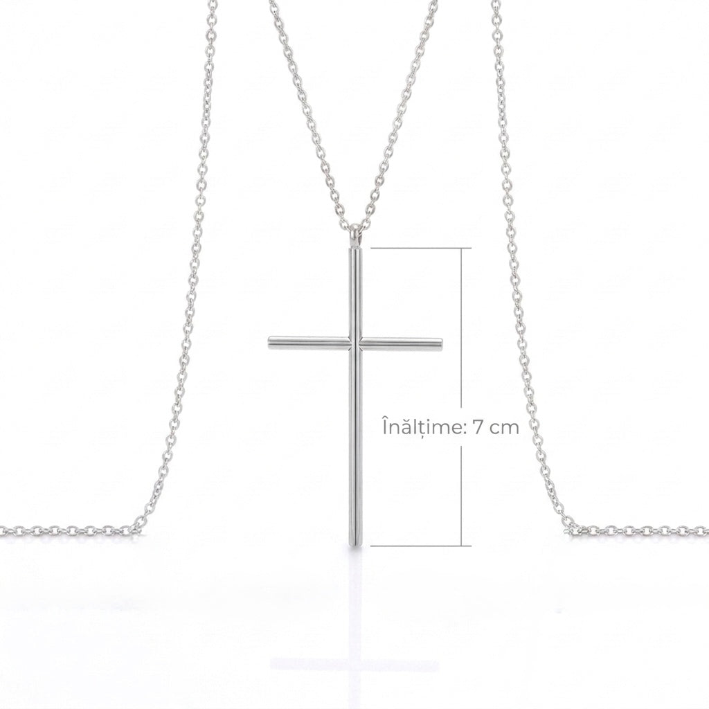 Colier Cruce Liniară Silver/Gold