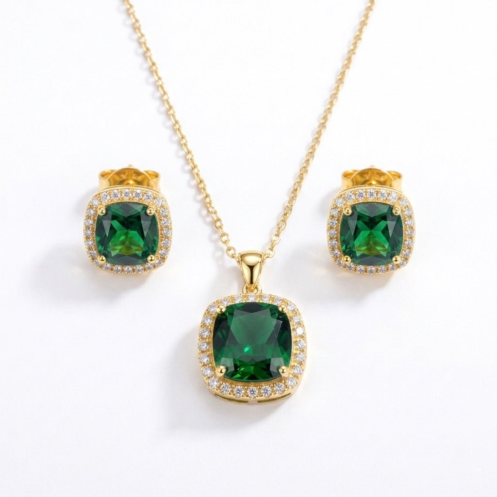 Set Bijuterii din Argint 925 Placat cu Aur