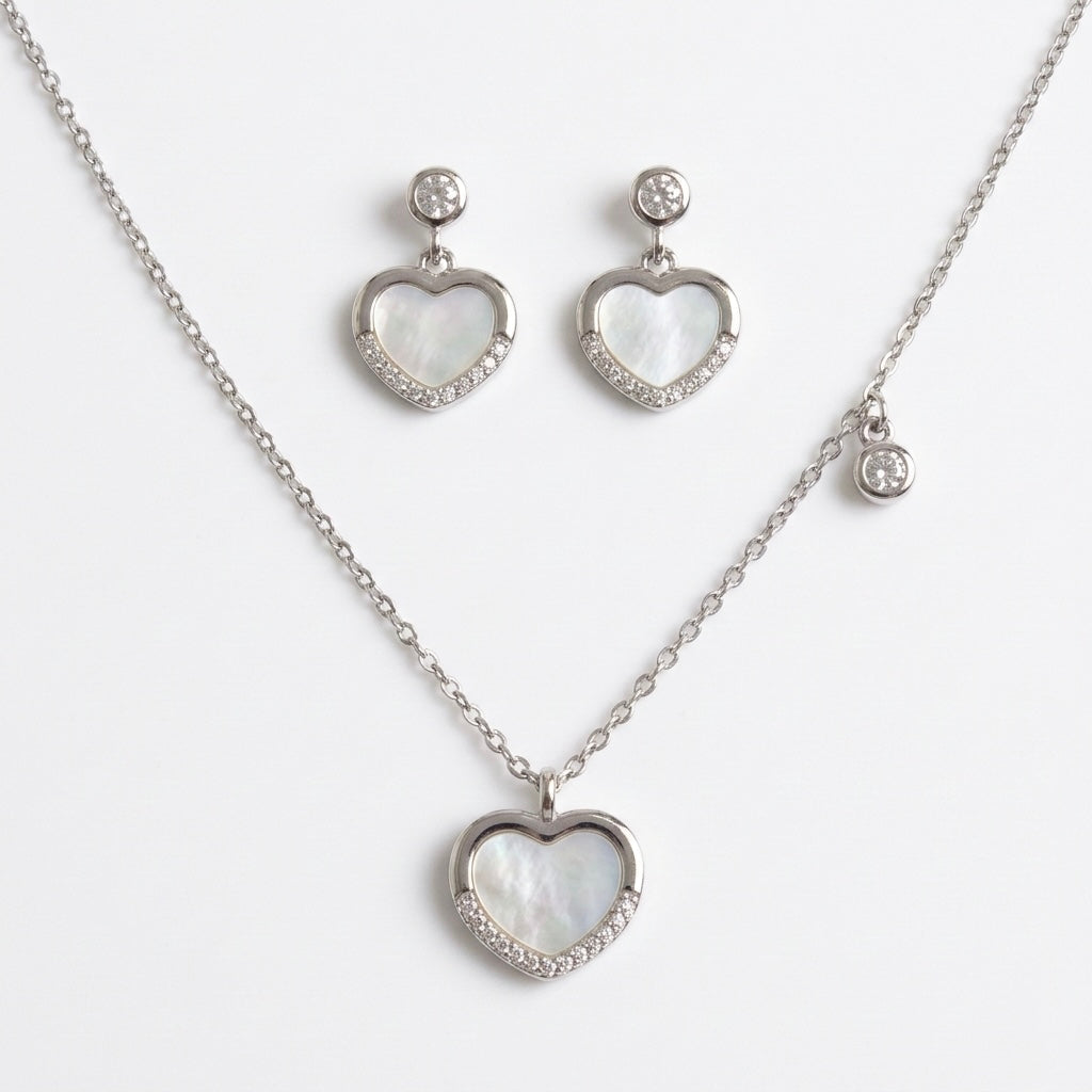 💖 Set Inimă din Argint 925