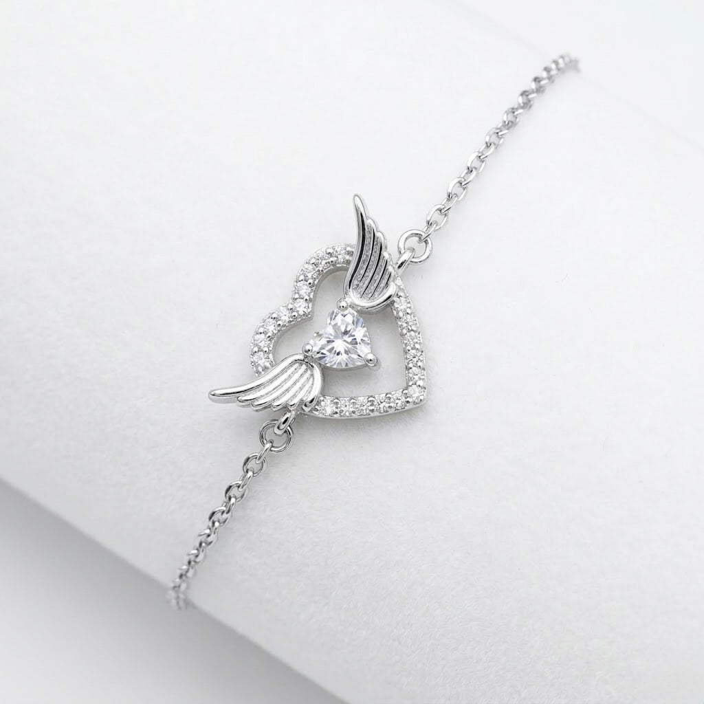 Brățară din Argint 925 cu Pandantiv Inimă