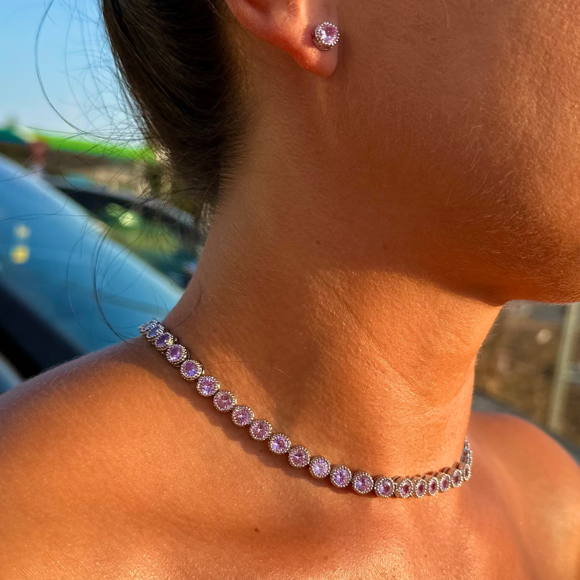 💗Colier Pink + Cercei Cadou
