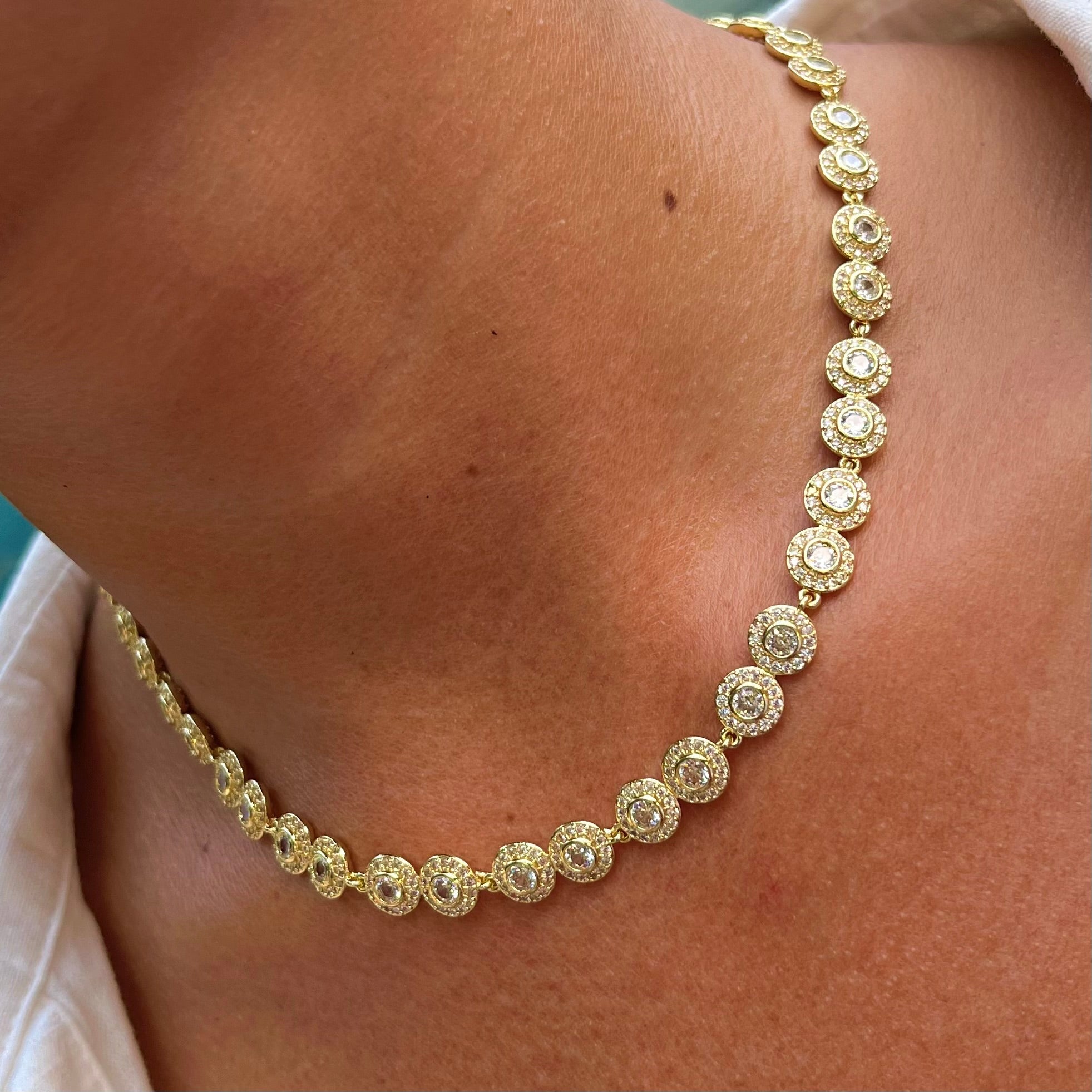 Set Bijuterii cu Cristale pentru Femei: Colier, Brățară și Cercei