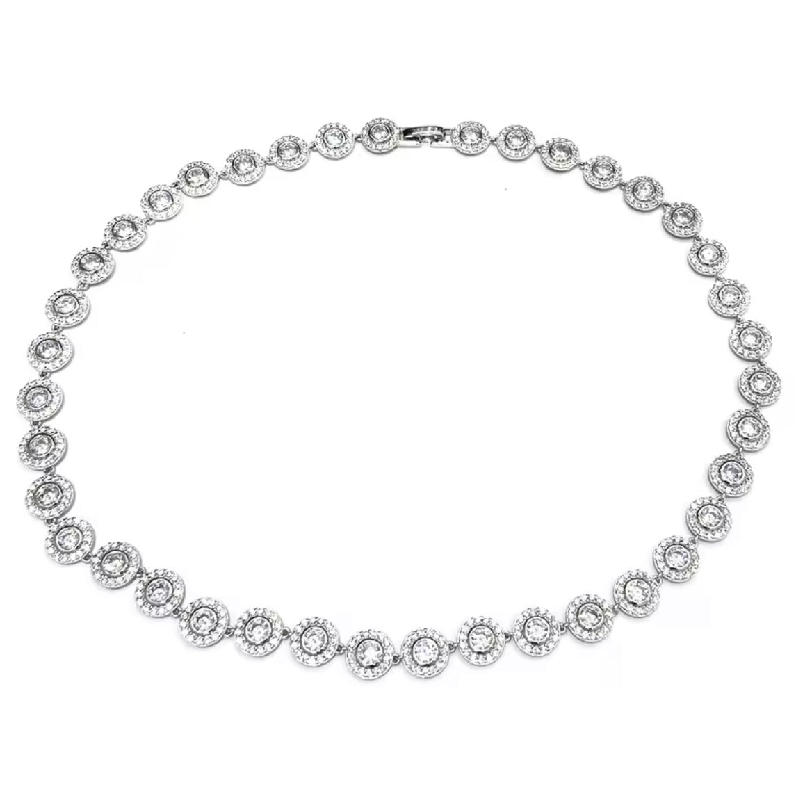 Set Bijuterii cu Cristale pentru Femei: Colier, Brățară și Cercei