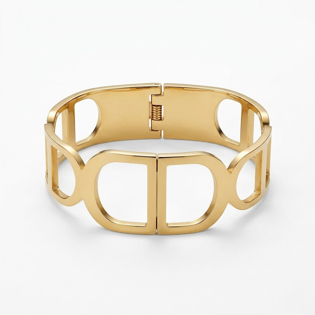 🔱 Brățară Statement Geometric – Gold