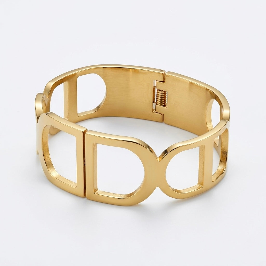 🔱 Brățară Statement Geometric – Gold