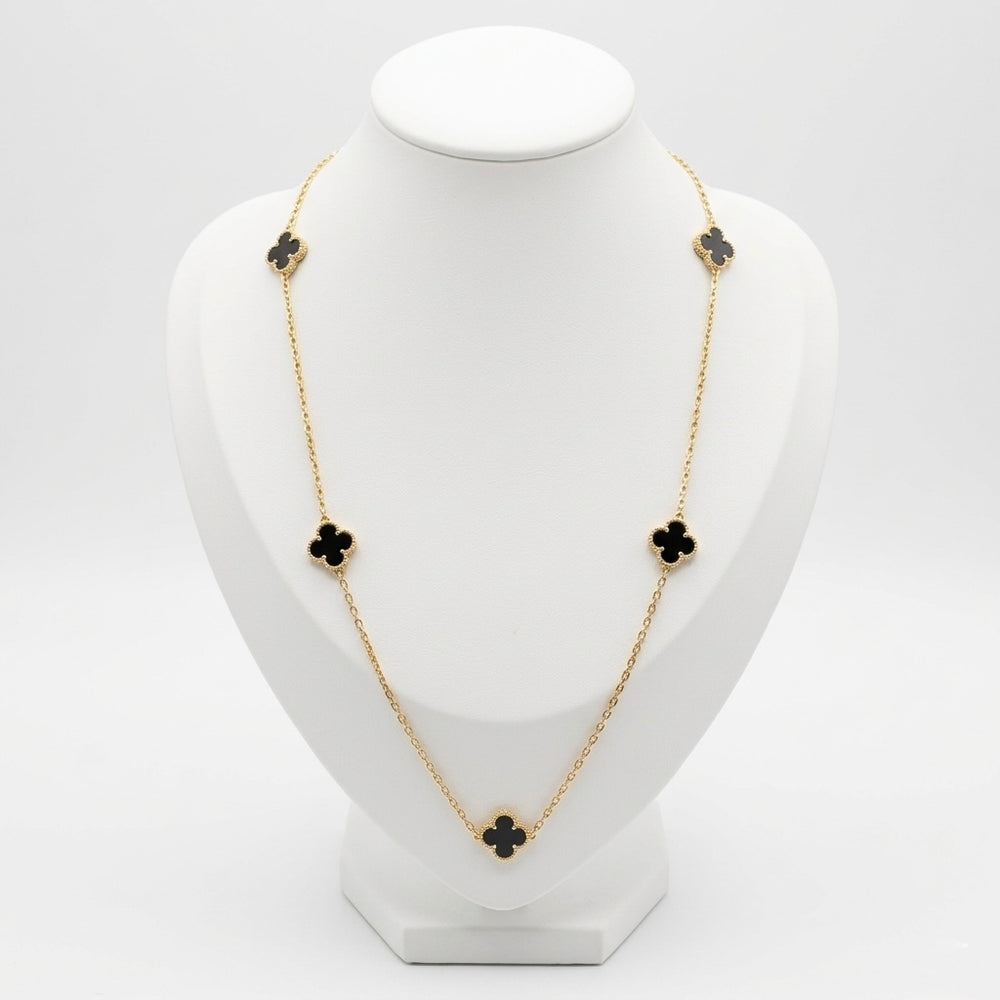 🟡 Colier Clover Gold 90 cm Placat cu Aur
