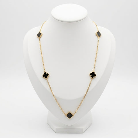 🟡 Colier Clover Gold 90 cm Placat cu Aur