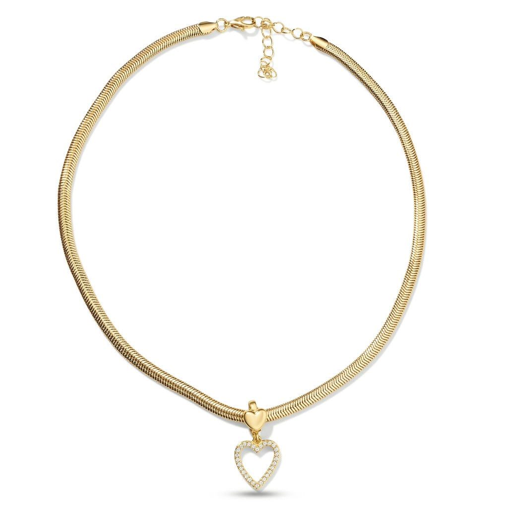 Colier Inima placat cu Aur18K